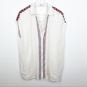 Deby Debo | Boho Textured Braided Shoulder Cocoon Blouse